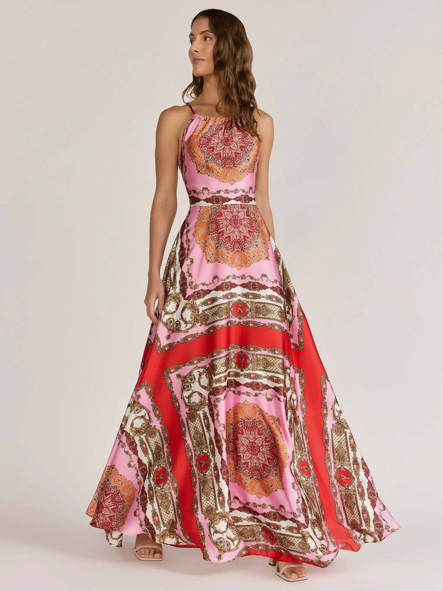 Aakaa Halter Neck Cross Back Maxi Dress - Brands We Love
