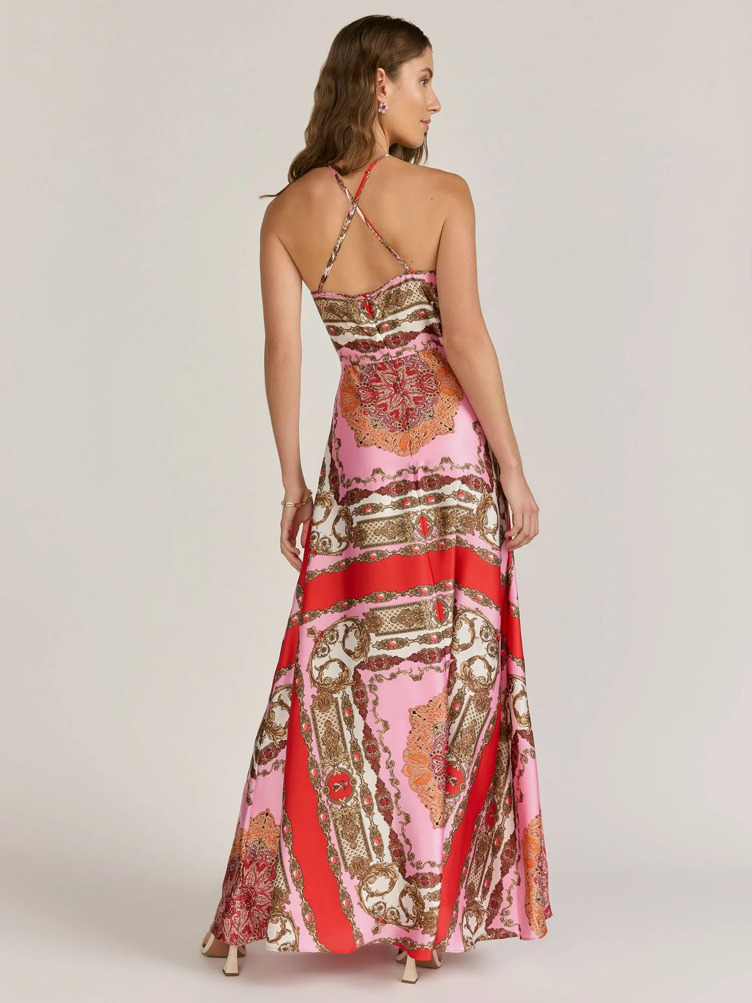 Aakaa Halter Neck Cross Back Maxi Dress - Brands We Love