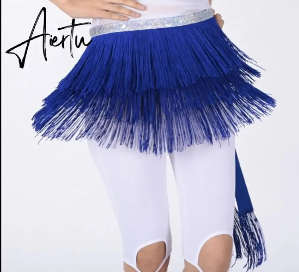 Aiertu Belly Dance Hip Scarf Skirt for Women Tassel Fringes Costume Belt Tribal Fringe Wrap Belt Mini Skirts