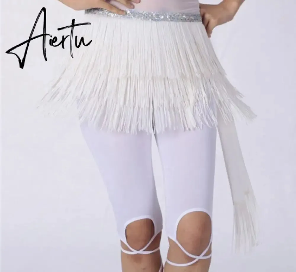 Aiertu Belly Dance Hip Scarf Skirt for Women Tassel Fringes Costume Belt Tribal Fringe Wrap Belt Mini Skirts