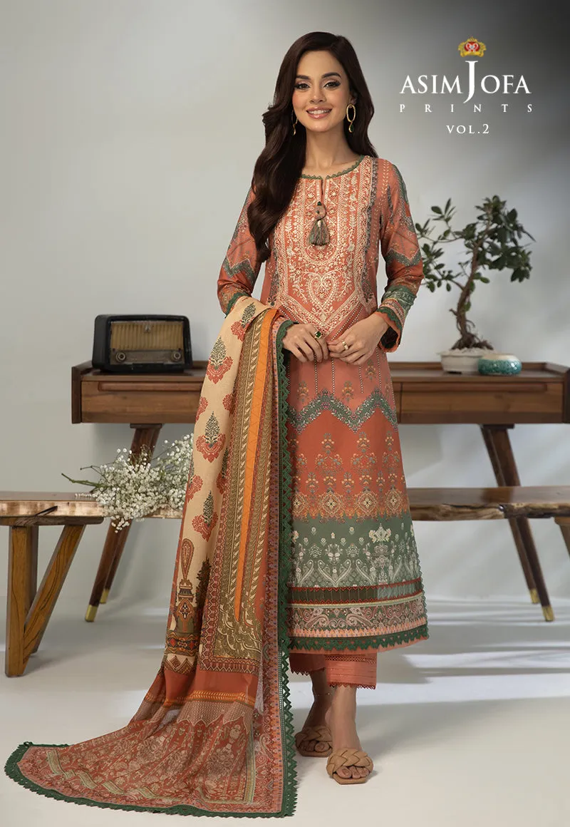 AJBP-39 EMBROIDERED LAWN 3-PCS