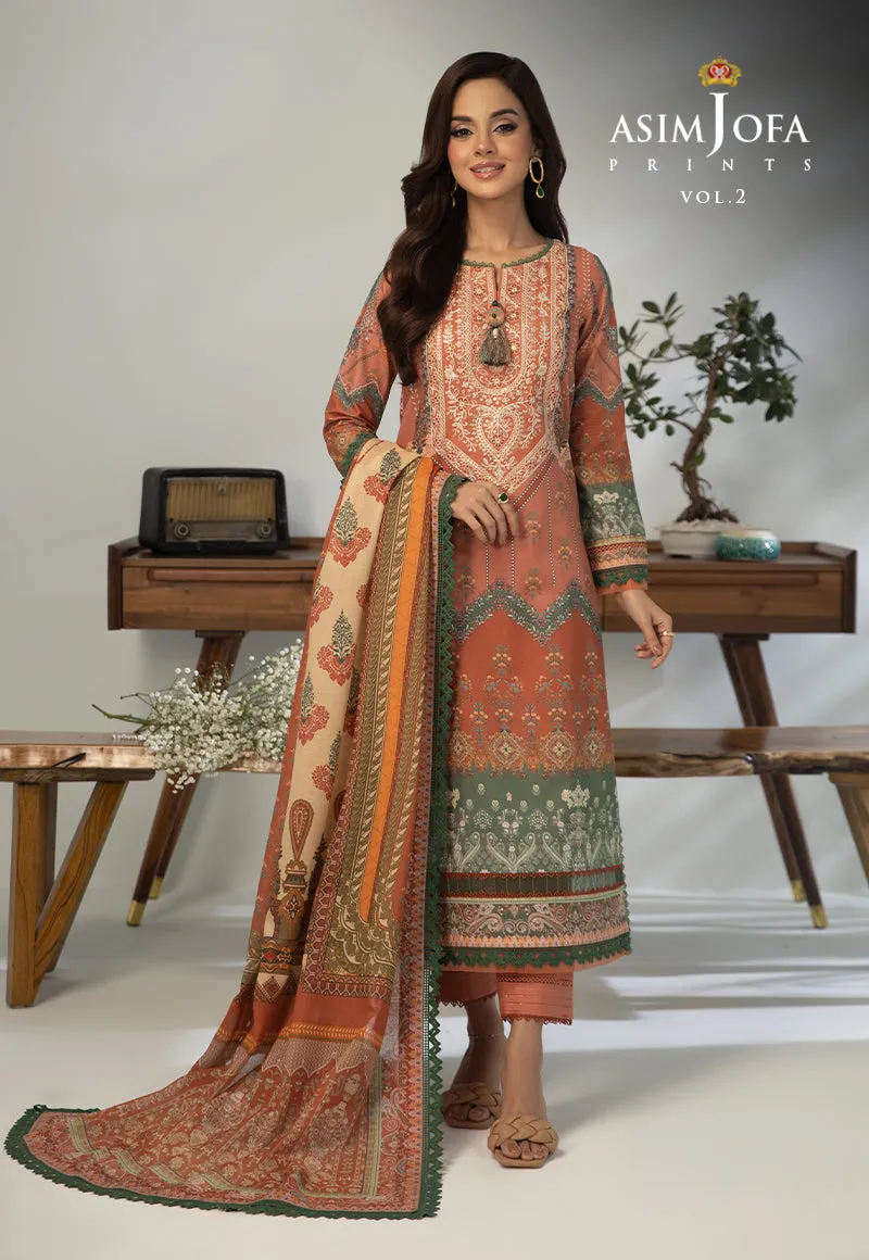 AJBP-39 EMBROIDERED LAWN 3-PCS