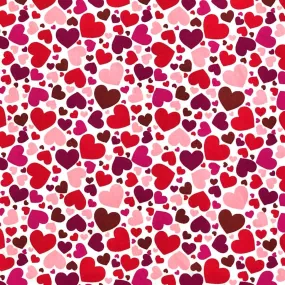 All Over Hearts Polycotton Fabric