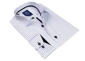 Azure Allure: European-Crafted Men's Blue Button Down Long Sleeves Shirt | L15A
