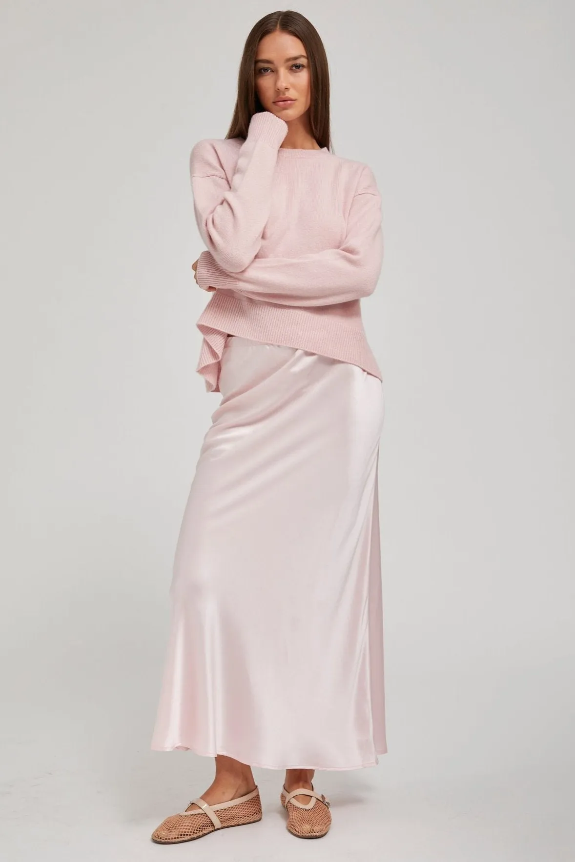 Ballet Silk Bias Maxi Skirt PR