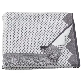 Bath towel Ikea Fjällstarr, white/grey, 70x140 cm