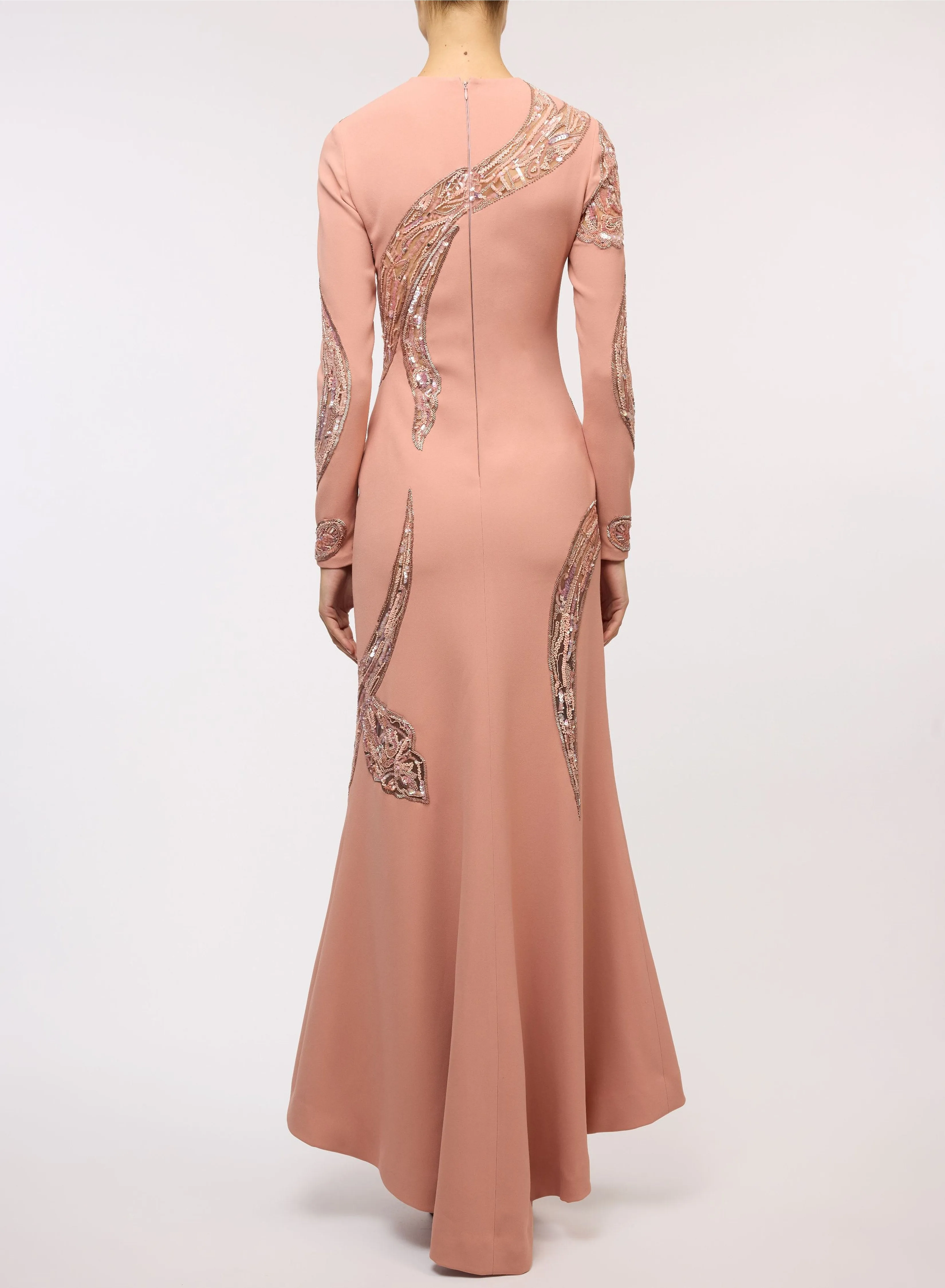 Bead Embroidered Motif Dress