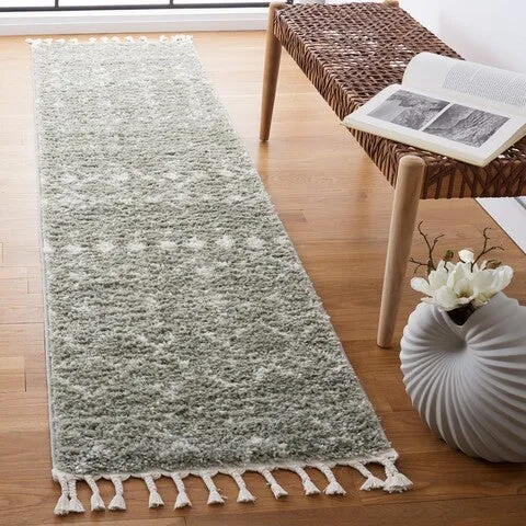 BERBER FRINGE SHAG 516, SAGE