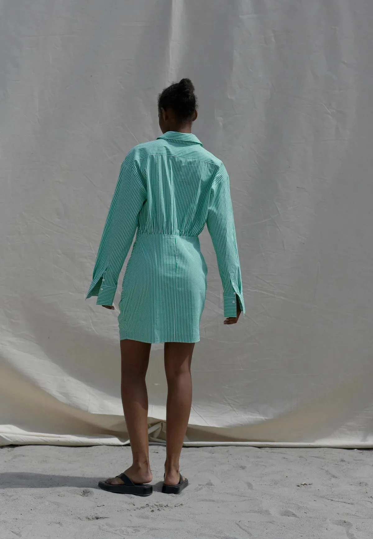 Birgitte Herskind Dorothea Dress in Green Stripe