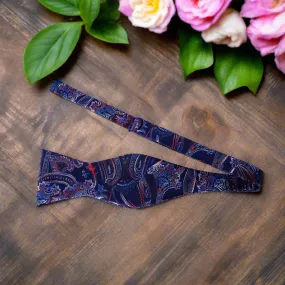 Blue Bayou Paisley Self-Tie Bow Tie