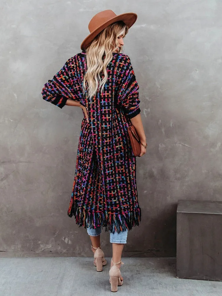 Bohemian Vintage Fringe Cardigan