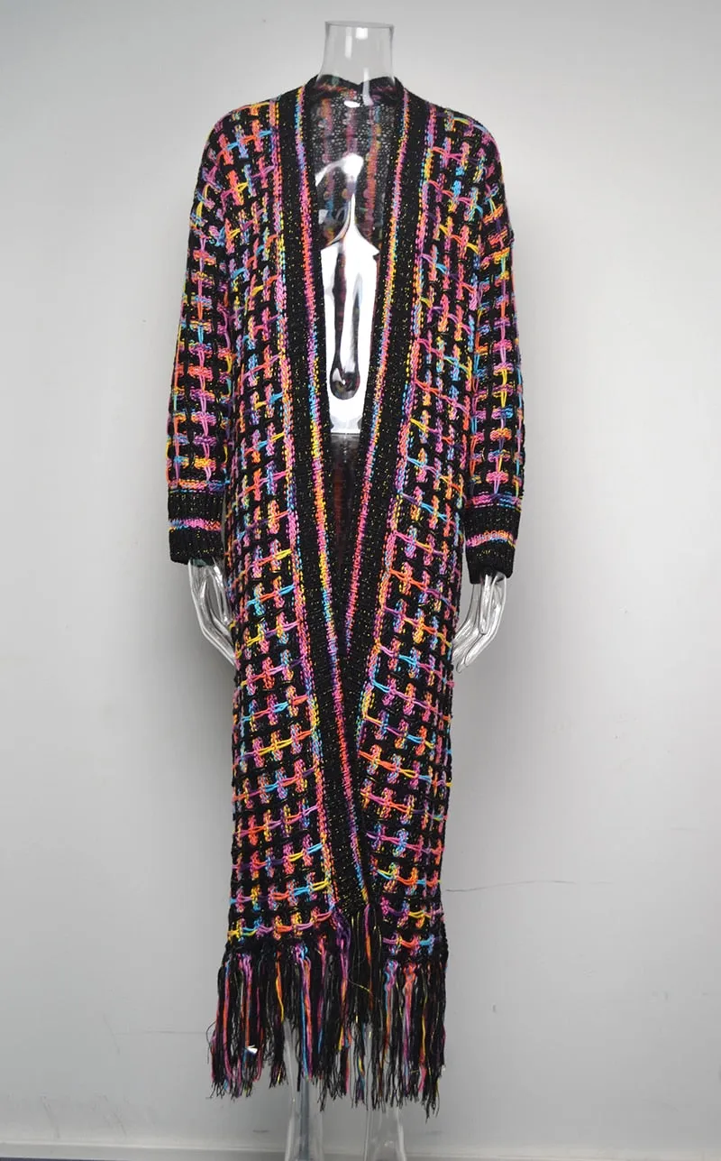 Bohemian Vintage Fringe Cardigan