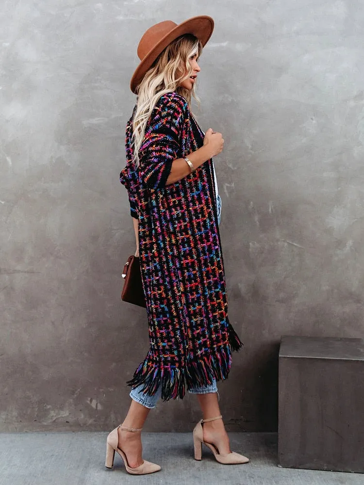 Bohemian Vintage Fringe Cardigan