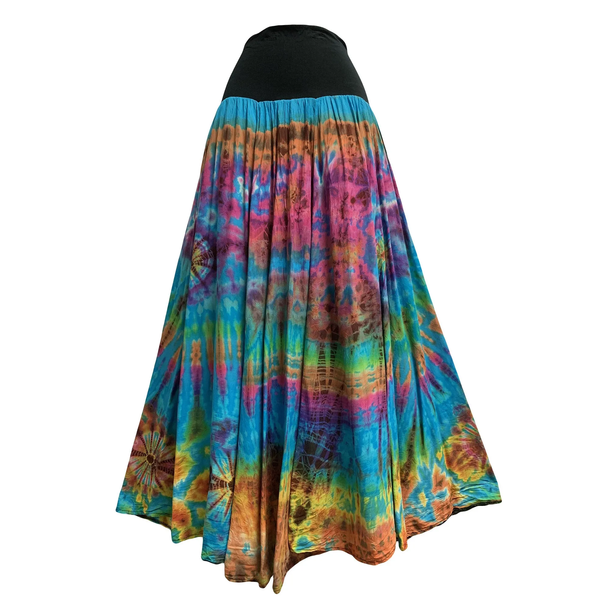 Boho Tie-Dye Convertible Long Hippie Bubble baloon gypsy Skirt