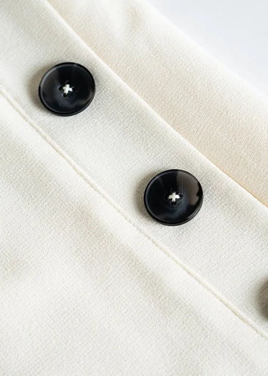 BUTTON MID-LENGTH SLIM DRESS