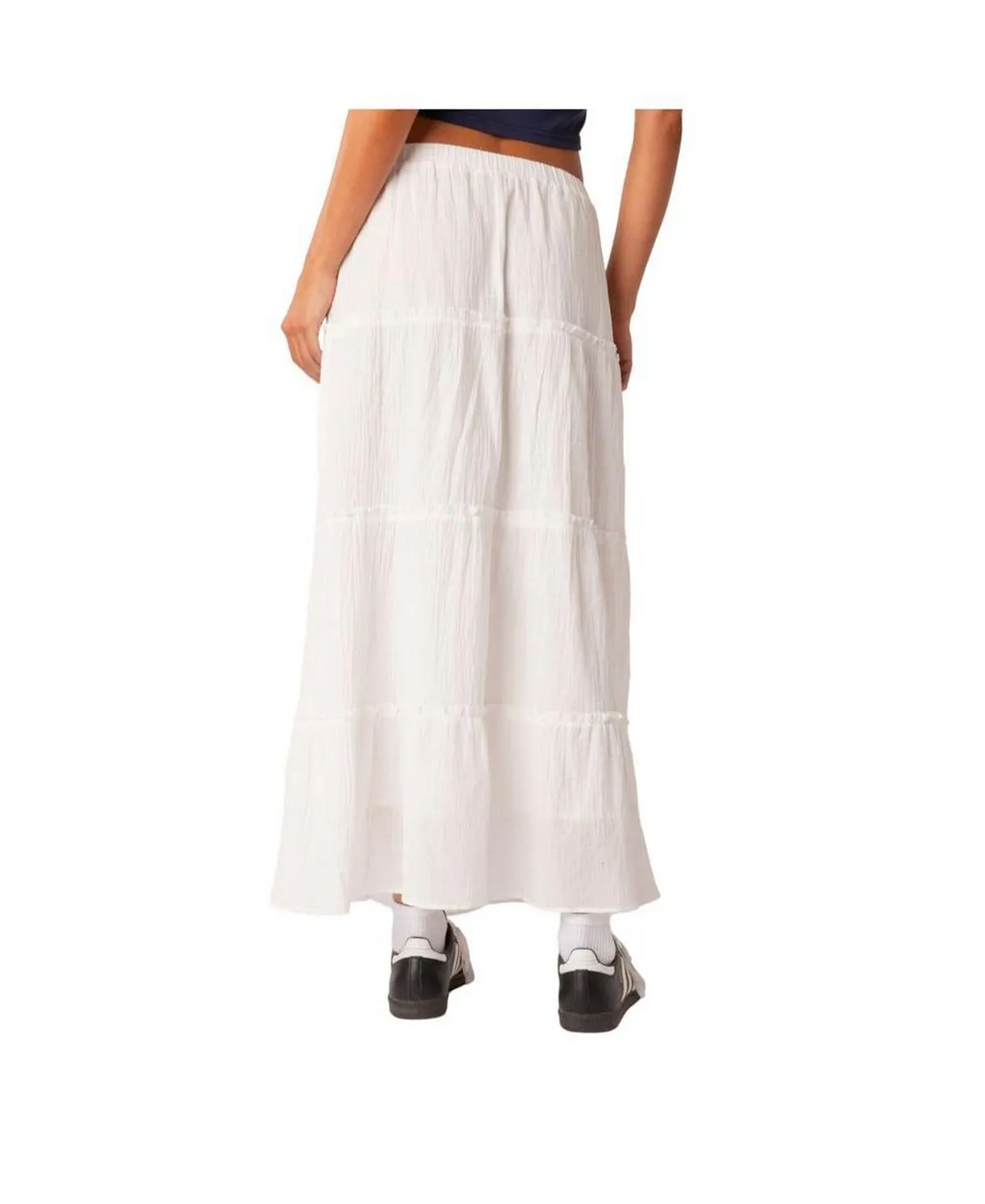 Charlotte Edited Women's Tiered Maxi Skirt, White