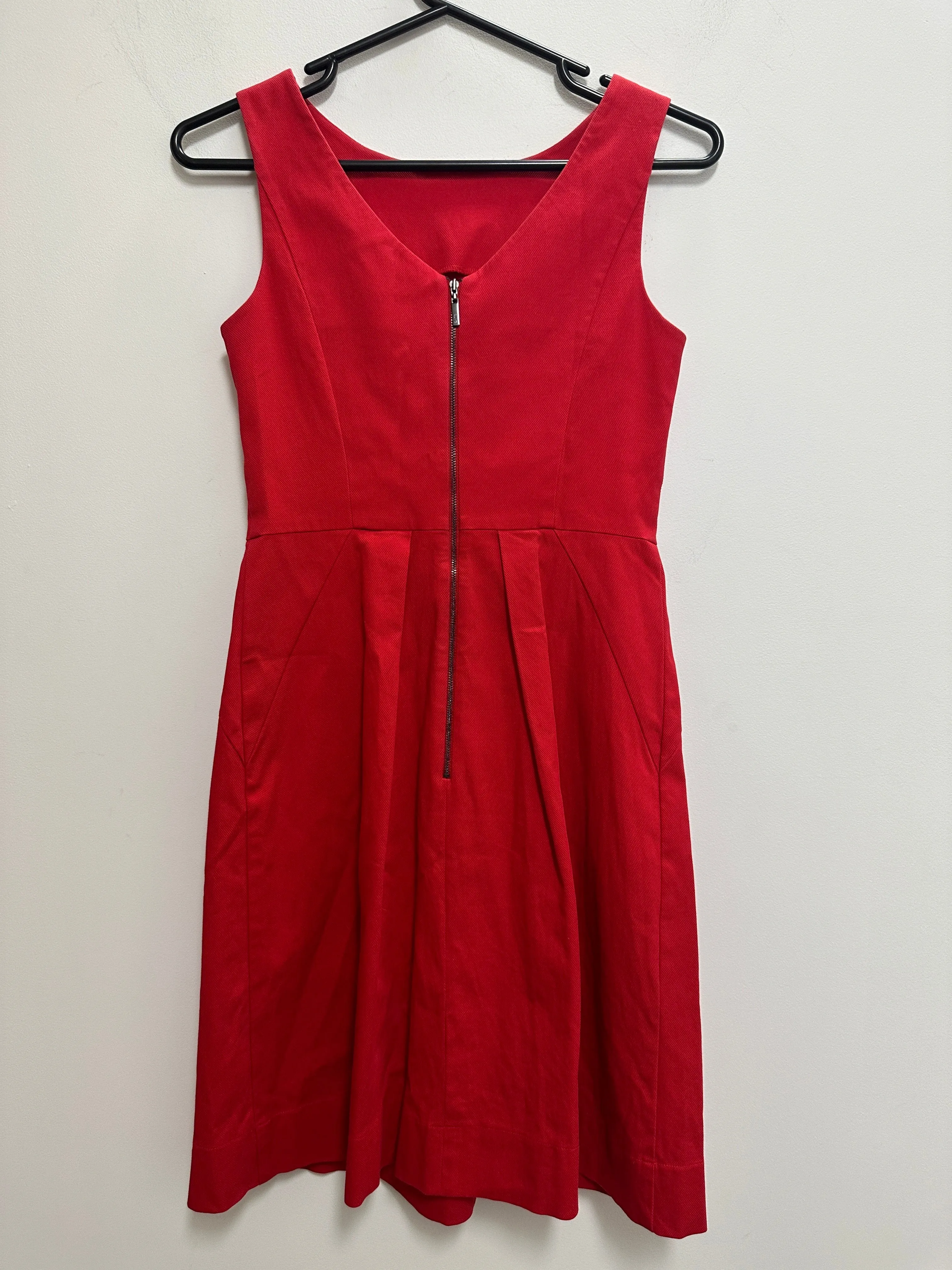 Chic A-Line Dress in Red