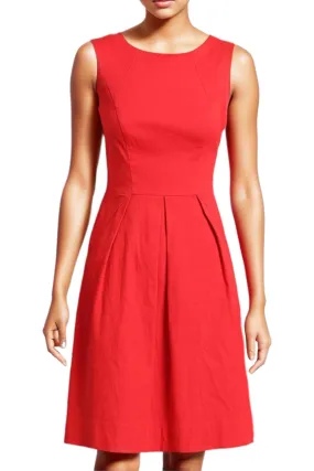 Chic A-Line Dress in Red
