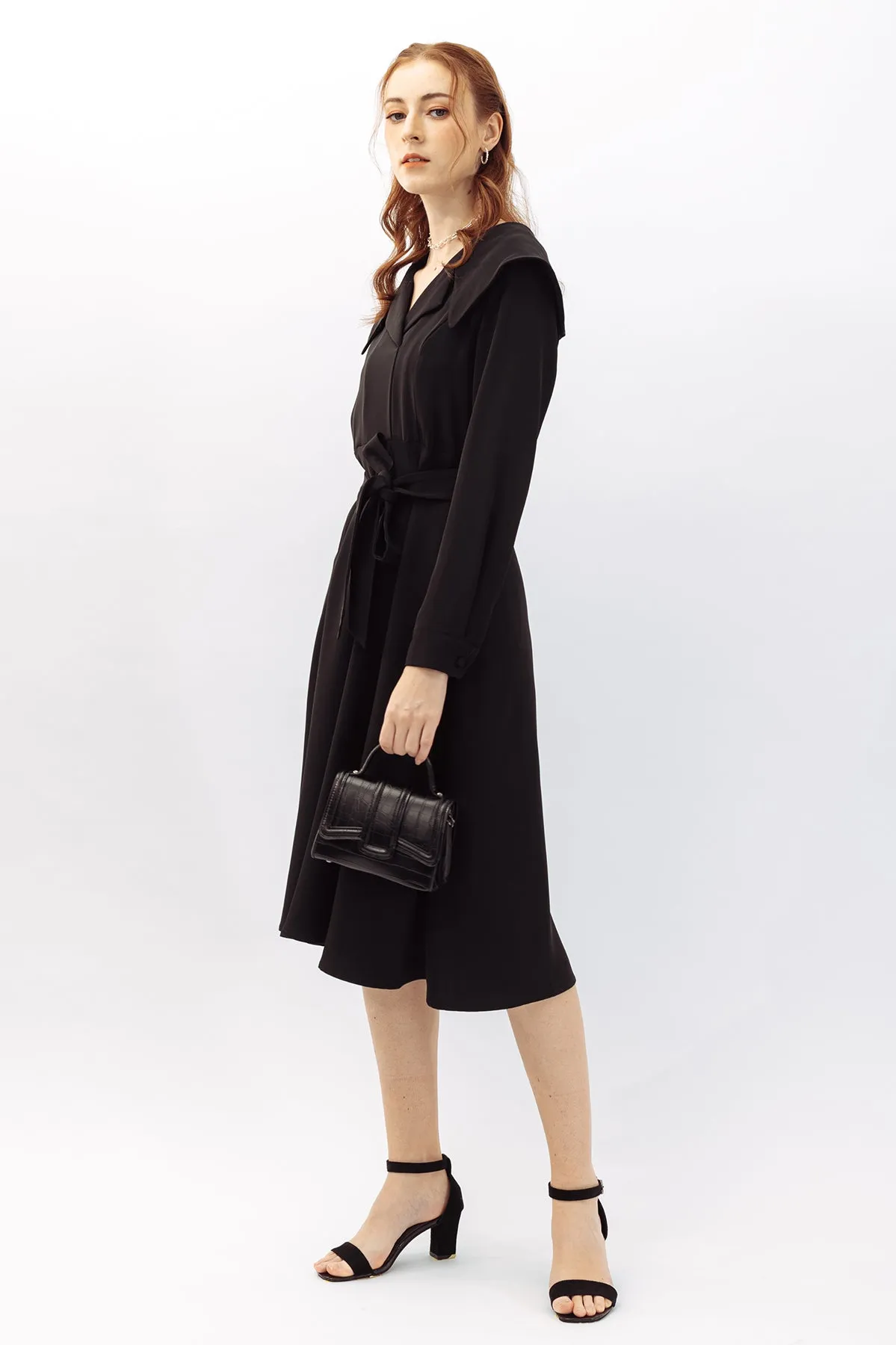Clarrisse Statement Collar Maxi Dress