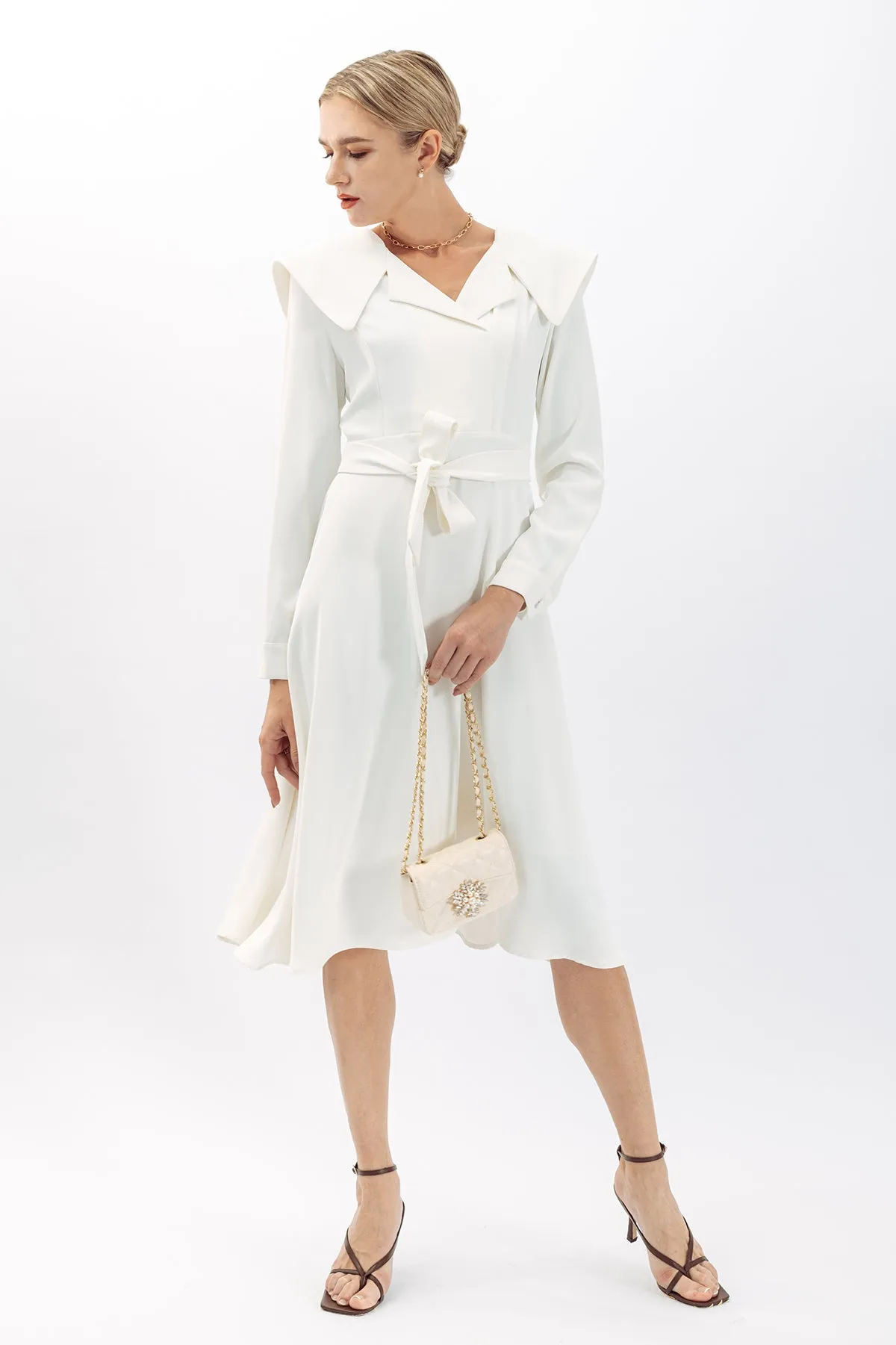 Clarrisse Statement Collar Maxi Dress