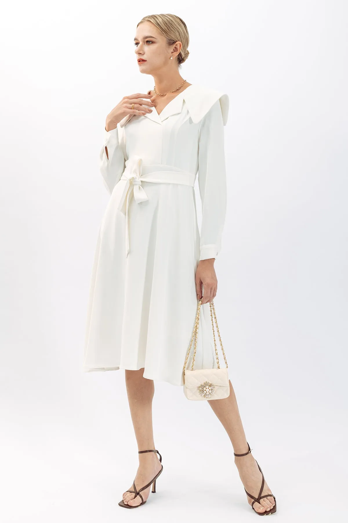 Clarrisse Statement Collar Maxi Dress