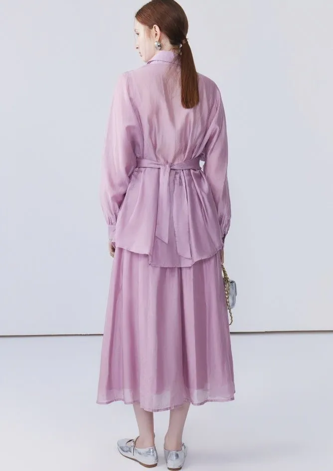 DESIGN CHIC SHIRT SKIRT SET