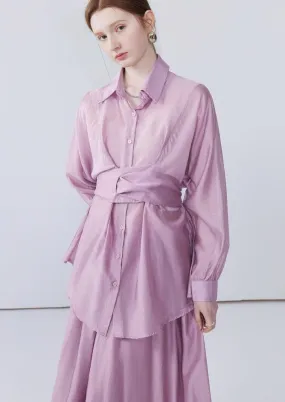 DESIGN CHIC SHIRT SKIRT SET