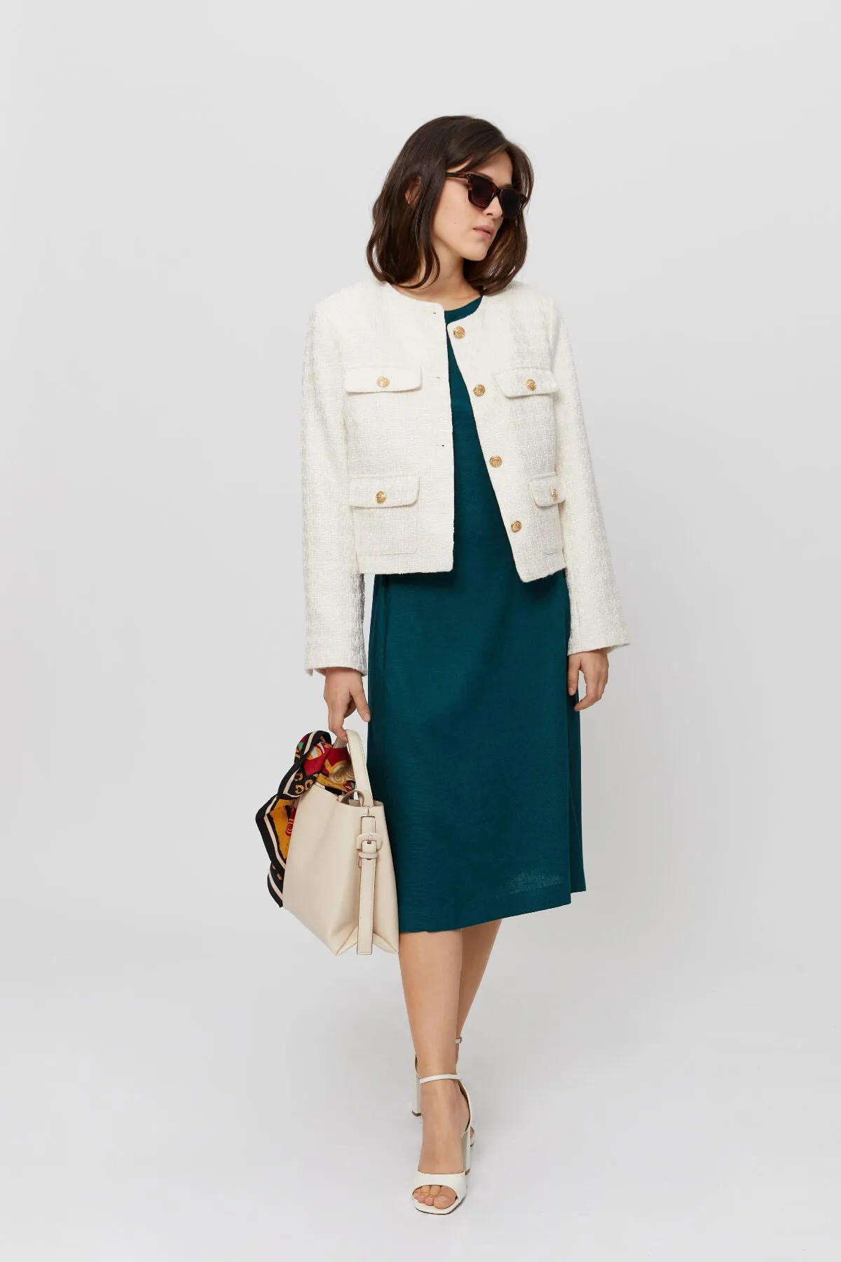 Emilia | Midi A-line Dress in Green