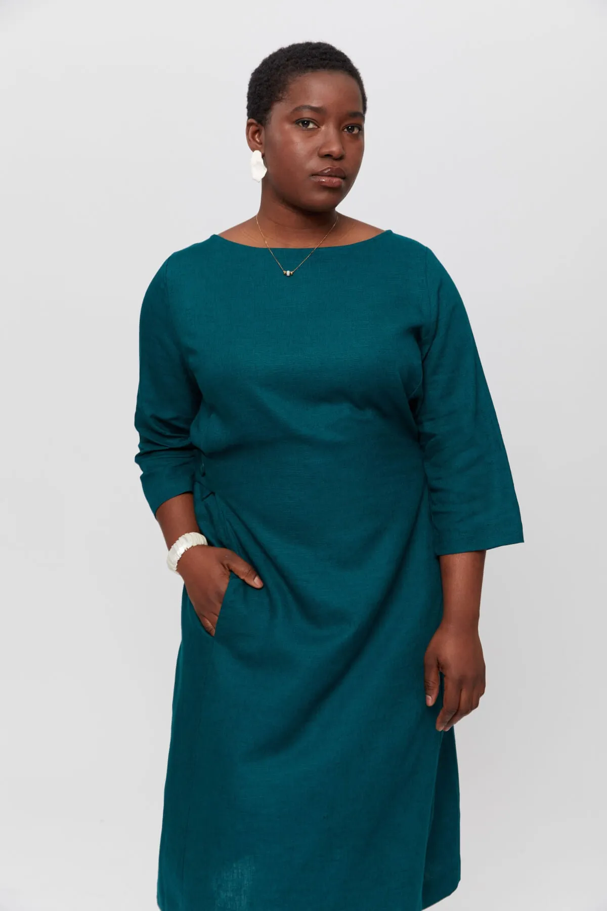 Emilia | Midi A-line Dress in Green