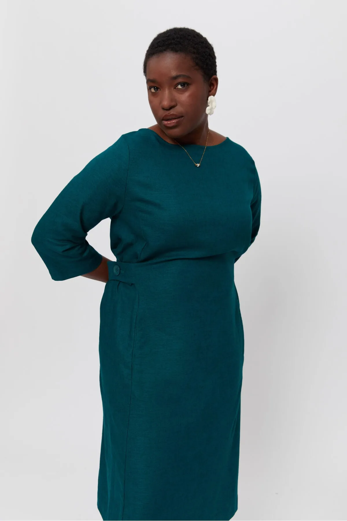 Emilia | Midi A-line Dress in Green