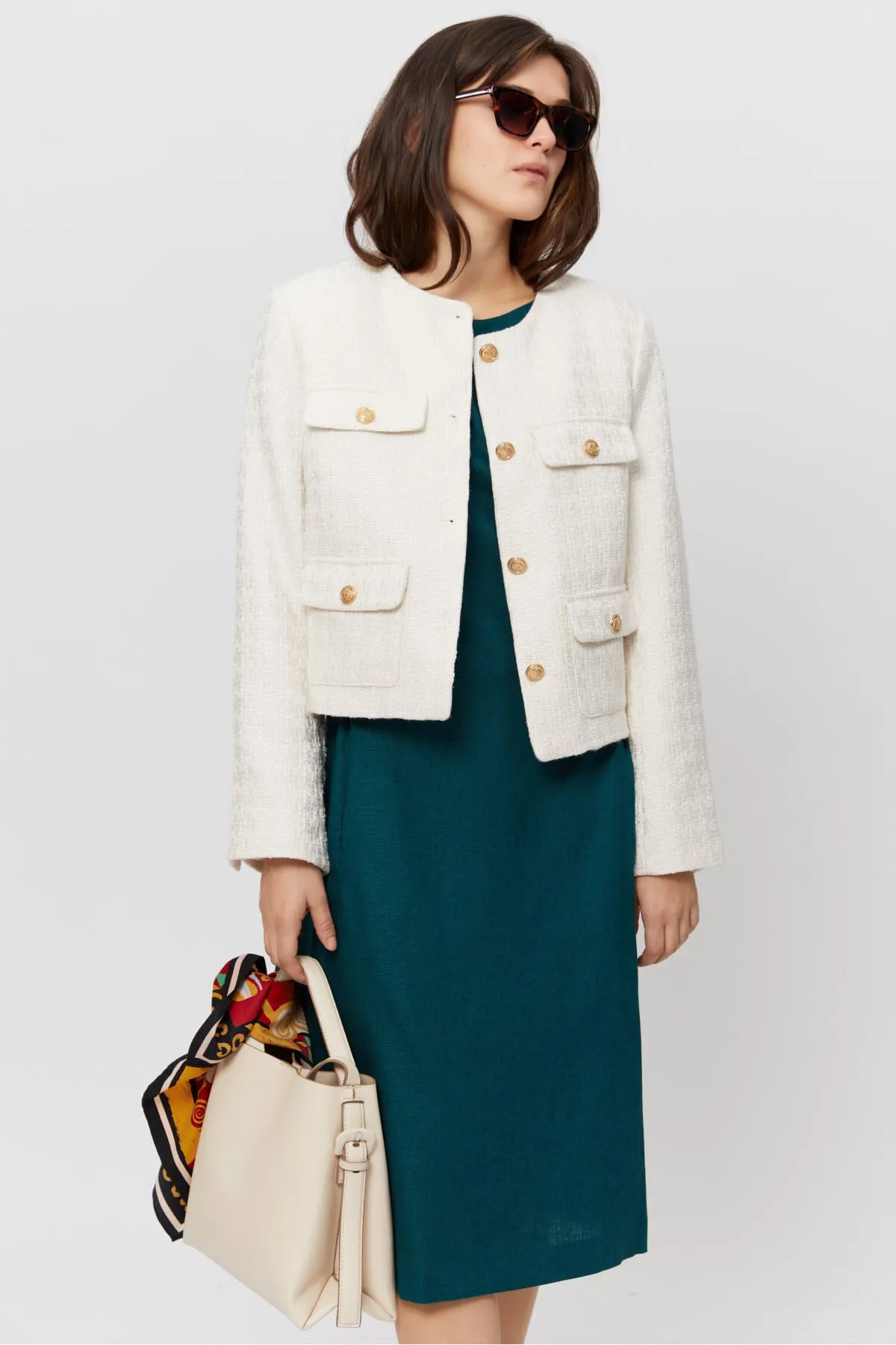 Emilia | Midi A-line Dress in Green