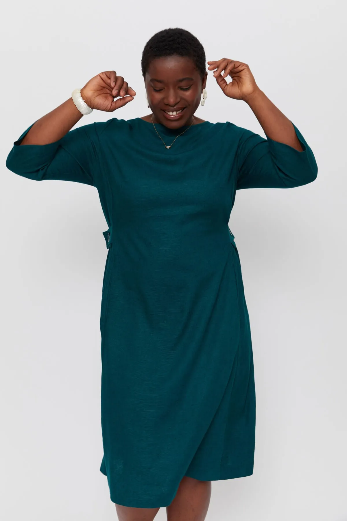 Emilia | Midi A-line Dress in Green