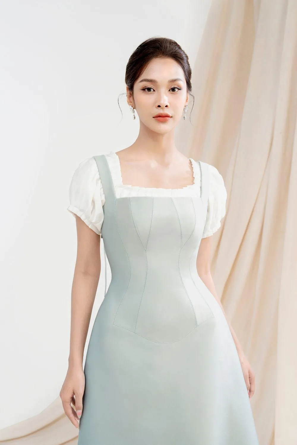 Emma A-line Strappy Polycotton Knee-length Dress