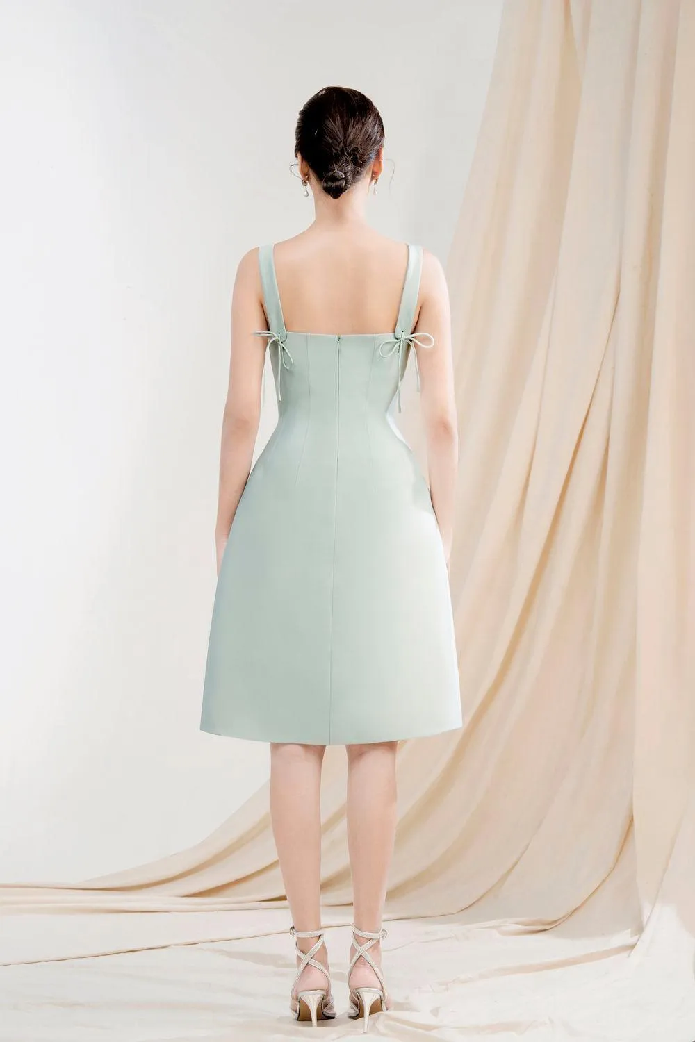 Emma A-line Strappy Polycotton Knee-length Dress