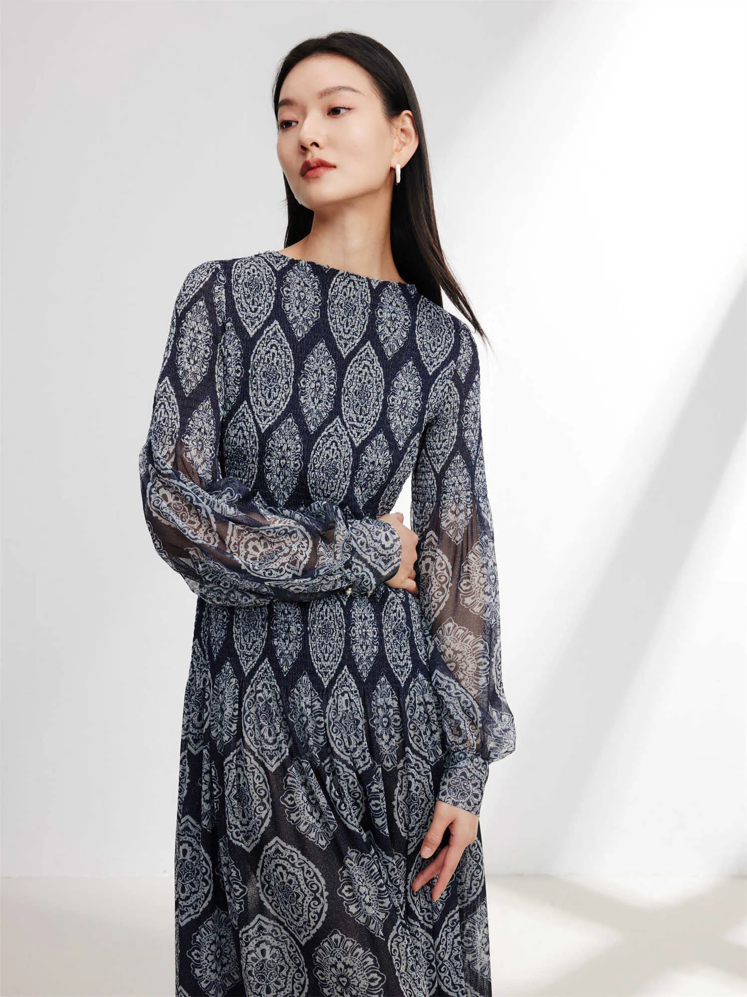 EP YAYING Elastic Print Dress