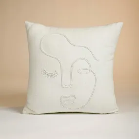 Femi Doodle Embroidered Cushion Cover
