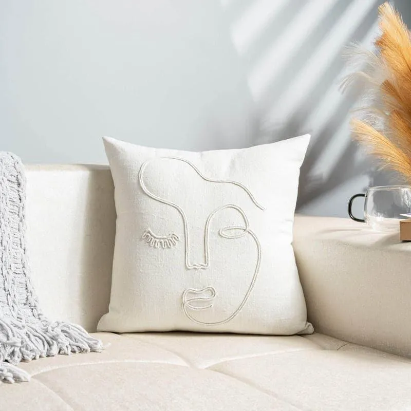 Femi Doodle Embroidered Cushion Cover