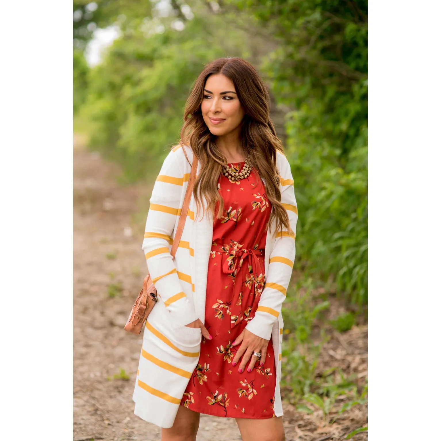 Floral Layered Sleeve Dress
