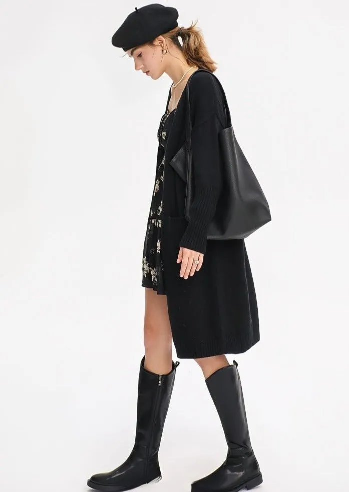 FLORAL LONG SLEEVE SHORT DRESS