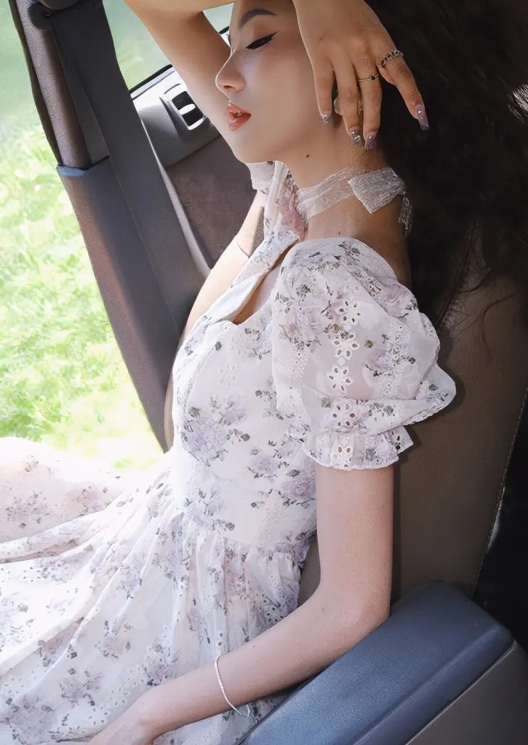 FLORAL PUFF SLEEVE DRESS
