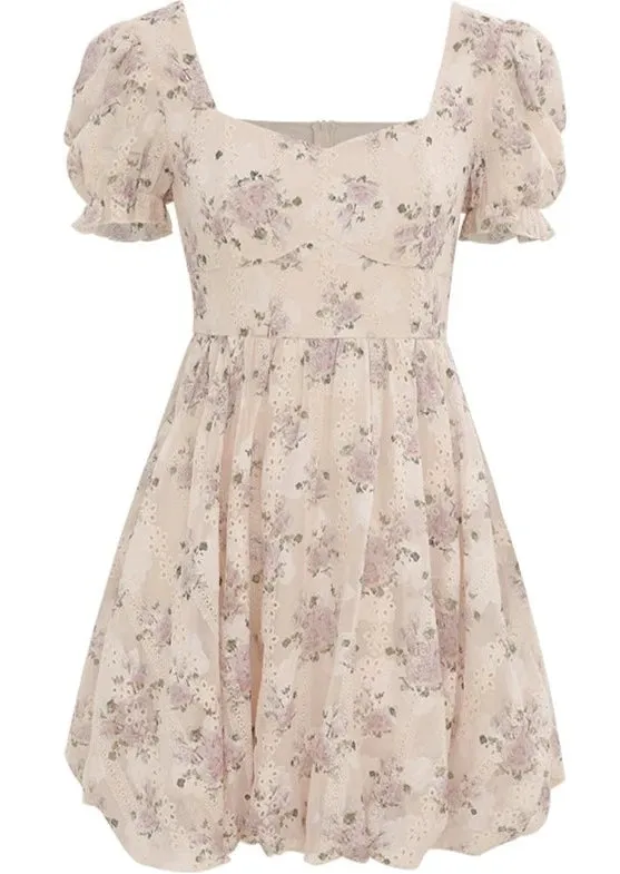 FLORAL PUFF SLEEVE DRESS