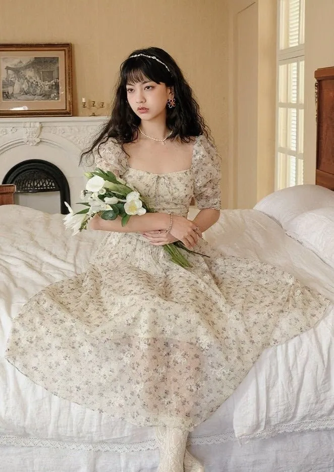 FLORAL PUFF SLEEVE DRESS