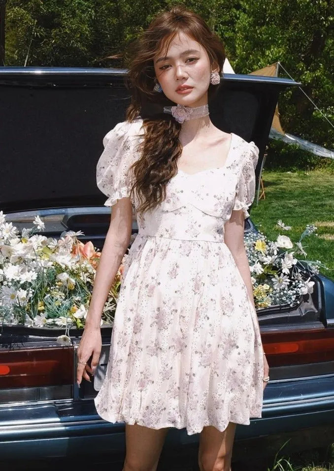 FLORAL PUFF SLEEVE DRESS