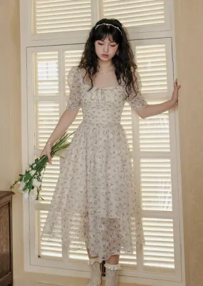 FLORAL PUFF SLEEVE DRESS