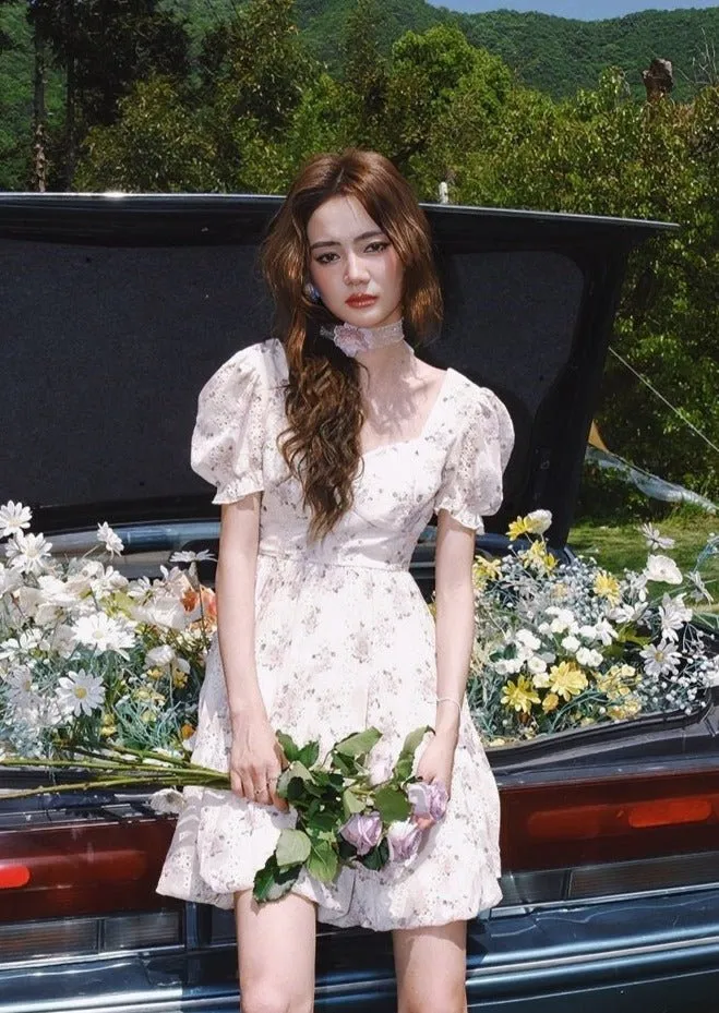 FLORAL PUFF SLEEVE DRESS