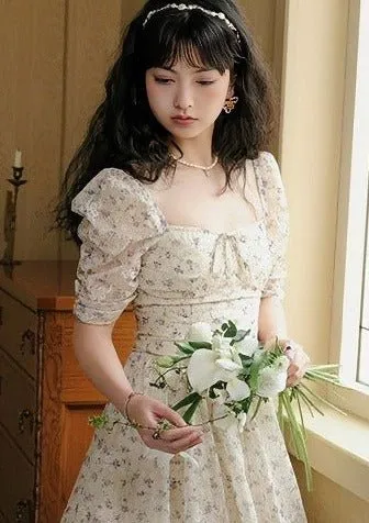 FLORAL PUFF SLEEVE DRESS