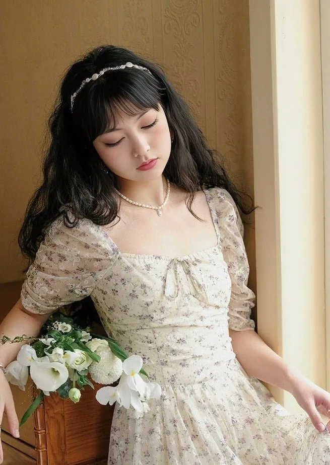 FLORAL PUFF SLEEVE DRESS