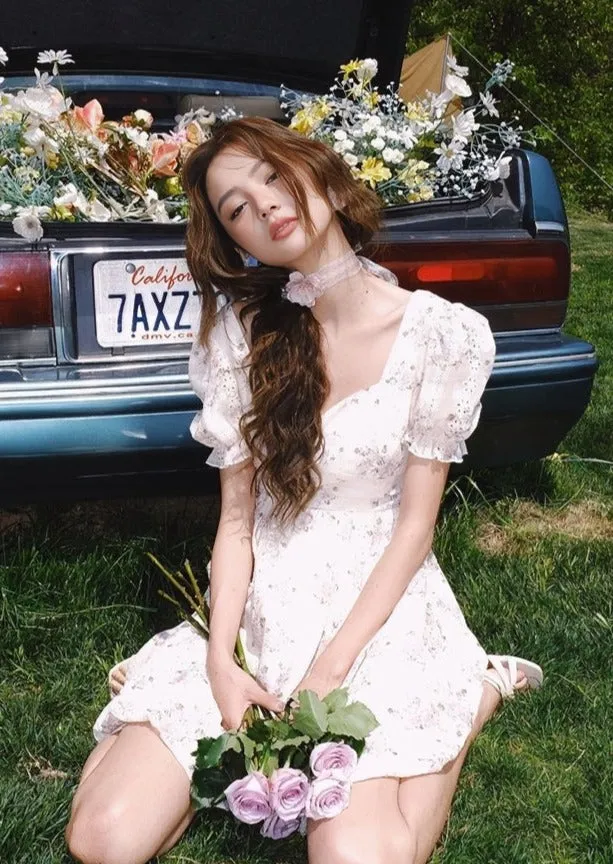 FLORAL PUFF SLEEVE DRESS