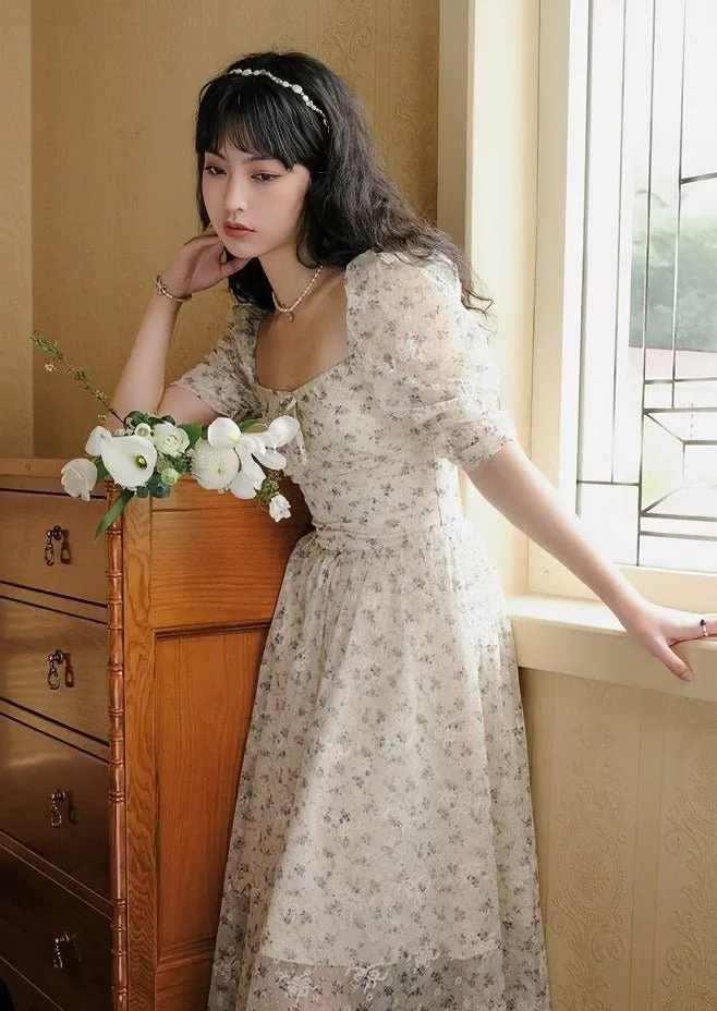 FLORAL PUFF SLEEVE DRESS