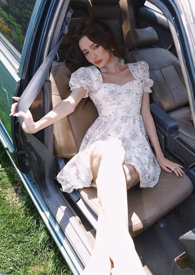 FLORAL PUFF SLEEVE DRESS